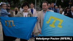 Flag near the Ministry of Foreign Affairs of Ukraine